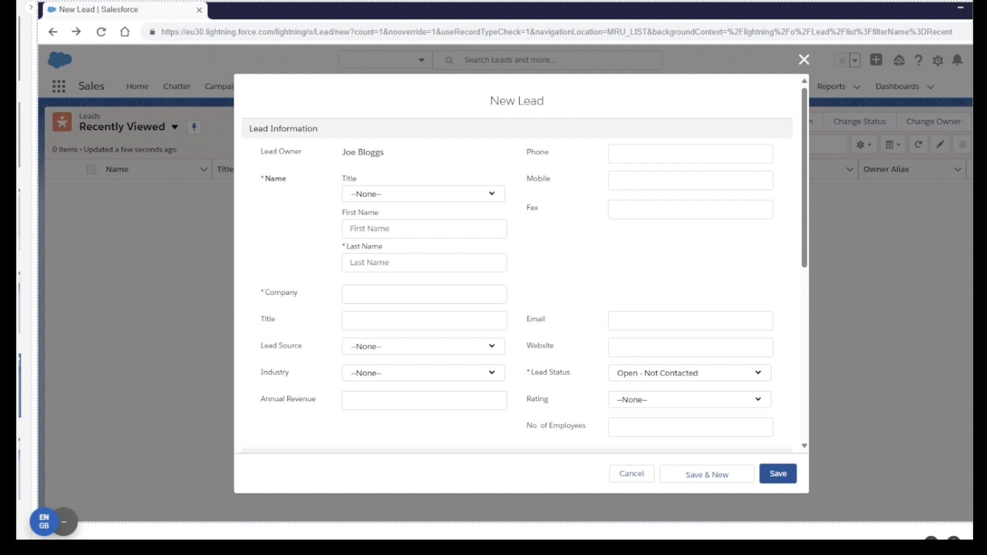 salesforce translation - Assima Train